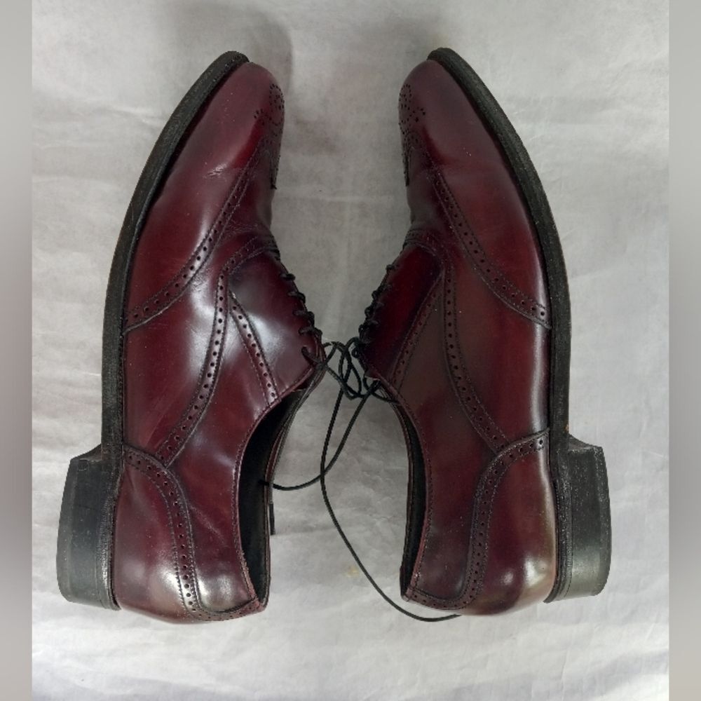 Vintage DEXTER Select Brown/Cherri Leather Lace Up Shoes Size 9